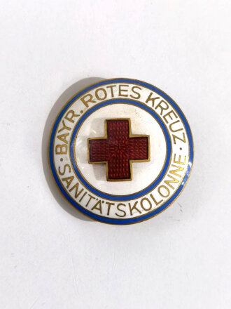 Brosche Bayerisches Rotes Kreuz Sanitätskolonne, Durchmesser 38 mm