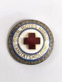 Bayerisches Rotes Kreuz , Brosche Sanitätskolonne in Silber für Führerin, Durchmesser 45 mm