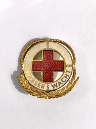 Rotes Kreuz, Ehrenzeichen der Wasserwacht des Deutschen Roten Kreuzes in Gold, 1. Fassung 60er Jahre, 40 x 45mm
