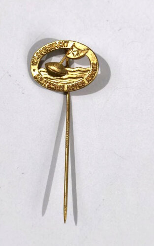 Rotes Kreuz, Deutsches Rettungsschwimmerabzeichen in Gold als Miniatur 18 mm