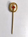 Rotes Kreuz Baden- Württemberg, Leistungsabzeichen Landesverband Badisches Rotes Kreuz in Gold, 17 x 15 mm