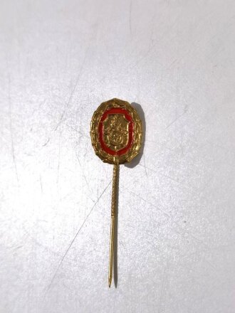Feuerwehr Bayern, Leistungsabzeichen Gold/ Rot, Miniatur 18mm