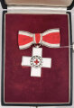 Bundesrepublik Deutschland, Ehrenzeichen des Deutschen Roten Kreuzes in Silber als Damenausführung, seit 1953 .Im Verleihungsetui