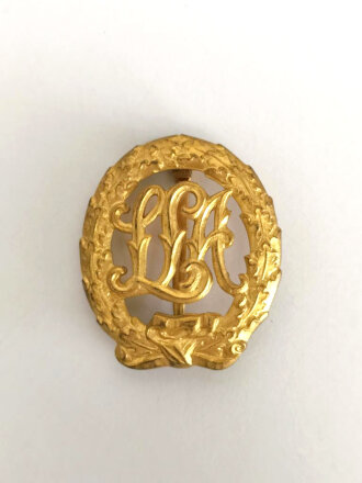 Bayerisches Sport- Leistungs- Abzeichen in Gold, seit 1949, Kleine Ausführung Größe 37 x 32 mm