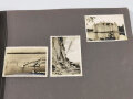 Fotoalbum Kriegsmarine, angeschmutzt und bis auf ein paar Kantinenbilder leer