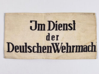 Armbinde "Im Dienst der Deutschen Wehrmacht"
