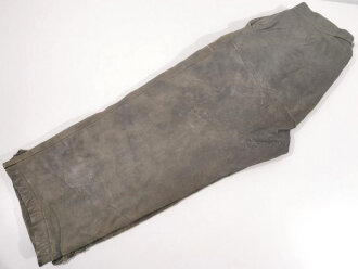 Braune Lederhose für Angehörige der Kriegsmarine. Stark getragenes Stück