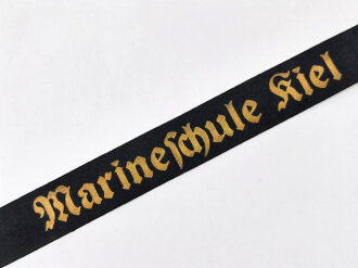 Kriegsmarine Mützenband " Marineschule Kiel" Länge 53cm
