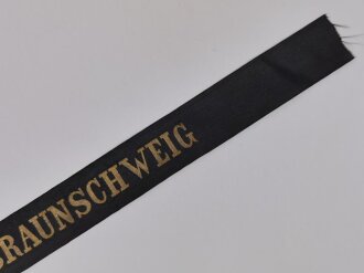 Kaiserliche Marine, Mützenband " S.M.S. Braunschweig" Länge 47cm