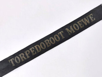 Kaiserliche Marine, Mützenband " Torpedoboot Moewe " Länge 57cm