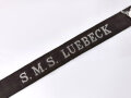 Kaiserliche Marine, Mützenband " S.M.S.  Luebeck" Länge 48cm