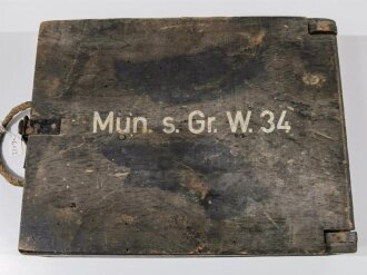 Transportkasten für Munition schwerer Granatwerfer 34 der Wehrmacht, ungereinigtes Stück