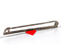 N.S. Sympathie Abzeichen , Stabbrosche, das Hakenkreuz mit " Glitzersteinen" besetzt, Breite 49mm. Ungetragenes Stück, wohl Restbestand eines Juwelier