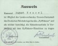 Deutscher Reichskriegerbund Kyffhäuser, Ausweis zum tragen der Armbinde, dazu ein Mitgliedsbuch sowie ein Mitglieds Paß des Soldatenbund