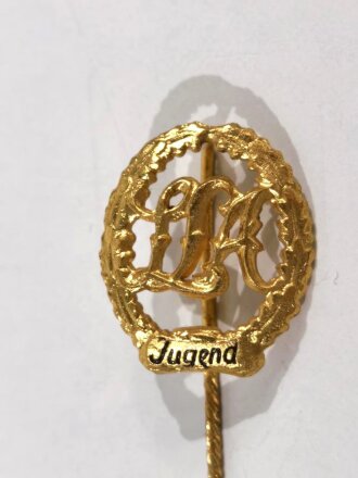 Bundesrepublik Deutschland, Miniatur, Bayerisches Sport- Leistungs- Abzeichen in Gold für Jugend, Größe 18 mm