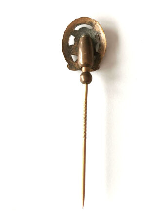 Miniatur, Sportabzeichen DLR in Bronze, frühes Nachkriegsstück, Größe 17 mm