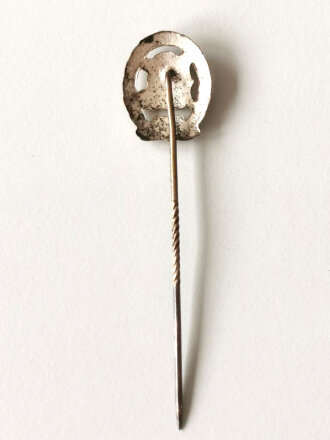 Miniatur, Sportabzeichen DRL in Silber, frühes Nachkriegsstück, Größe 17 mm