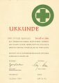 Urkunde für 10 Jahre Verkehrssicherer Kraftfahrer für das Bundesverkehrswachtabzeichen in Bronze, datiert 22. März 1963
