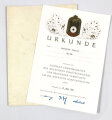 Urkunde DIN A4 für die Goldene Ehrenmedaille des Deutschen Schützenbundes für besondere Verdienste um die Deutsche Schützensache, ausgestellt 31. März 1968