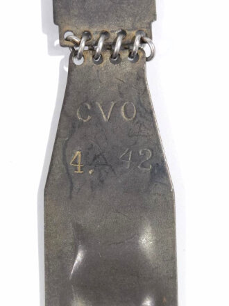 Einführstück zum  MG Gurt Wehrmacht , Hersteller cvc, datiert 1942
