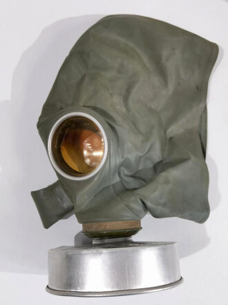 Luftschutz Volksgasmaske VM37 in Bereitschaftsbüchse aus Pappe