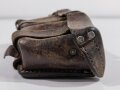1.Weltkrieg Patronentasche, getragenes Kammerstück von 1915, wohl in der Reichswehrzeit " runderneuert"