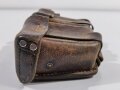 1.Weltkrieg Patronentasche, getragenes Kammerstück von 1915, wohl in der Reichswehrzeit " runderneuert"