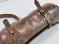 Lederne Tasche für Entfernungsmesser 34 der Wehrmacht. Stärker gebraucht