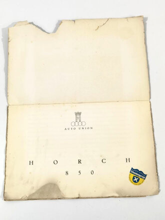Auto Union "Horch 850 Modellprogramm 1936"...