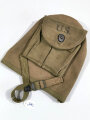 U.S. 1943 dated T handle shovel cover with rigger attached magazine pouch.