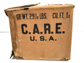 Leerer Karton eines " C.A.R.E" Paketes datiert...