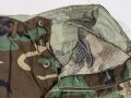 U.S. 1988 dated woodland camo Combat trousers, size small xlong. Used, Bundweite: 76 cm