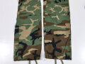 U.S. 1988 dated woodland camo Combat trousers, size small xlong. Unused