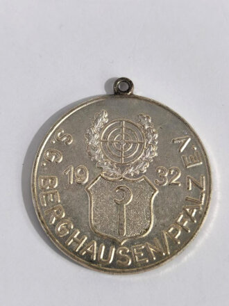 Schützenverein, tragbare Medaille, Berghausen/ Pfalz e.V. 1932 " Für besondere Verdienste, Durchmesser 35 mm