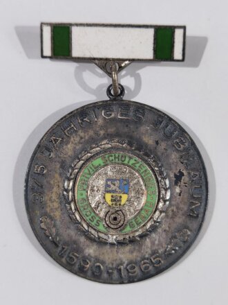 Tragbare Medaille " 375 jähriges Jubiläum 1590 - 1965 " Schützges. Gross Privil Gerau, Durchmesser 40 mm