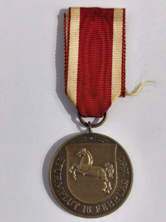 Tragbare Medaille " Sturmflut 16. Februar 1962 " Niedersachsen