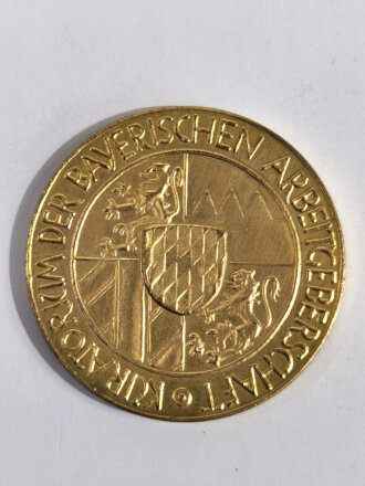 Bundesrepublik Deutschland , Nicht tragbare Medaille, Kuratorium der Bayerischen Arbeitgeberschaft für langjährige Treue Mitarbeit 50 Jahre, Durchmesser 50 mm