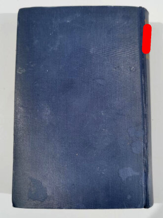 Adolf Hitler " Mein Kampf". Blaue Ganzleinenausgabe von 1935, das Führerbildhat sich etwa zur hälfte von der Bindung gelöst