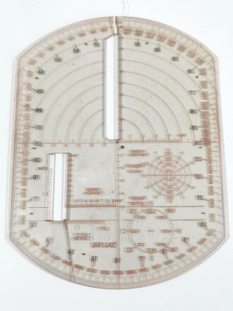 Schablone für die Tasche "Kartenwinkelmesser 27" der Wehrmacht datiert 1942