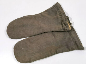 Paar Winter Wendehandschuhe Wehrmacht, mausgrau auf...