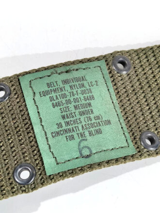 U.S. 1978 dated belt, Nylon , size medium