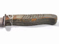 1.Weltkrieg Grabendolch "Ern Rasiermesserfabrik" Kammerstück ohne Scheide, der Griff original feldgrau lackiert