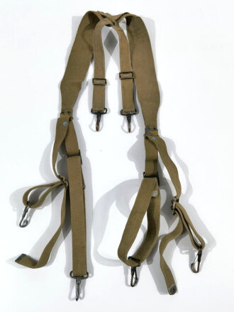 U.S. WWII Suspenders, Belt, M-1936, khaki, used