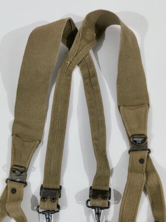 U.S. WWII Suspenders, Belt, M-1936, khaki, used