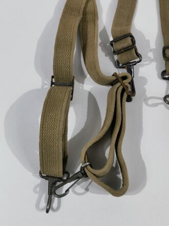 U.S. WWII Suspenders, Belt, M-1936, khaki, used
