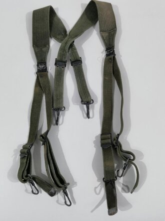 U.S. WWII Suspenders, Belt, M-1936, olive drap, used