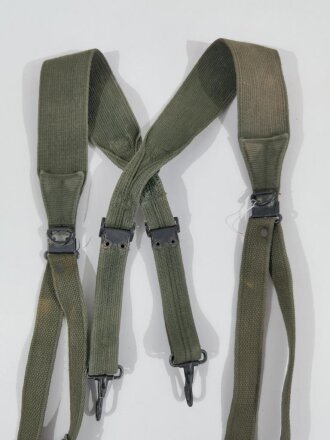 U.S. WWII Suspenders, Belt, M-1936, olive drap, used