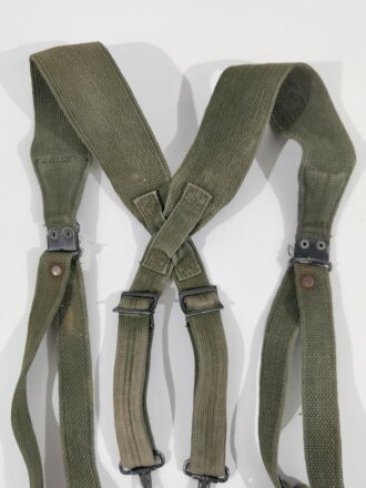 U.S. WWII Suspenders, Belt, M-1936, olive drap, used