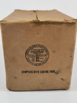 U.S. WWII, Carton, Ration, Menu N° 1, second Half of 5 rations
