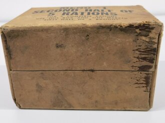 U.S. WWII, Carton, Ration, Menu N° 1, second Half of 5 rations